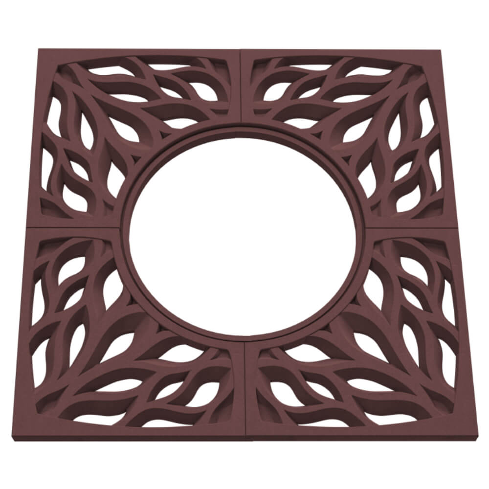 Приствольная решетка ПП ZKING CRUST 1.2х1.2м Коричневая 2