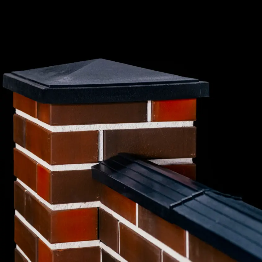 Фото 6 колпак BonaMono Черный, парапеты Bona кирпичного забора