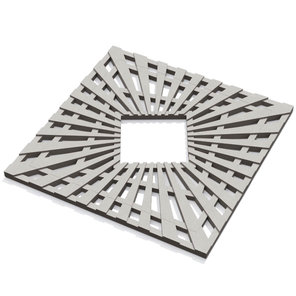 Приствольная решетка ПП ZKING ATMOSPHERE 1200х1200мм Бежевая 2