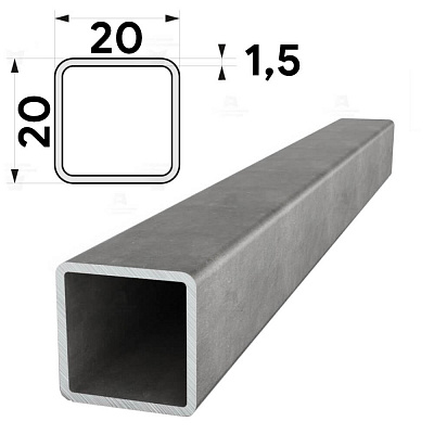 Труба профильная 20х20мм стенка 1,5мм длина 6 метров фото Центр Металлокровли