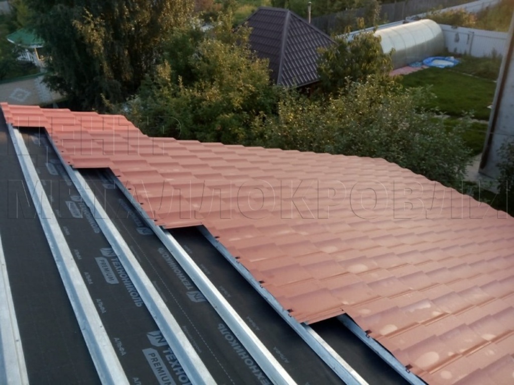 Металлочерепица Геркулес 8004 терракотовый Стальной Бархат от Центра Металлокровли в Шымкенте