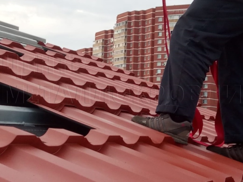 Металлочерепица Геркулес 8004 терракотовый Стальной Бархат от Центра Металлокровли в Шымкенте