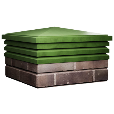 Колпак Бона Зеленый с посадкой 2х2 кирпича (513х513мм) фото 2