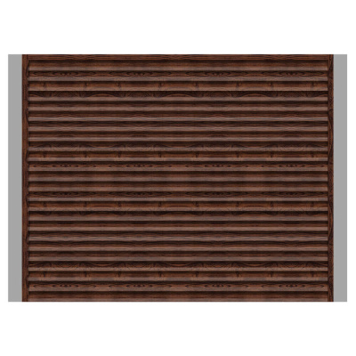 Забор жалюзи ЭКО-Z Темный Каштан 3D Принтек односторонний с металлическими столбами