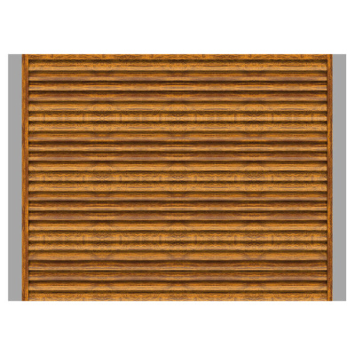 Забор жалюзи ЭКО-Z Орех Миланский 3D Принтек двусторонний с металлическими столбами